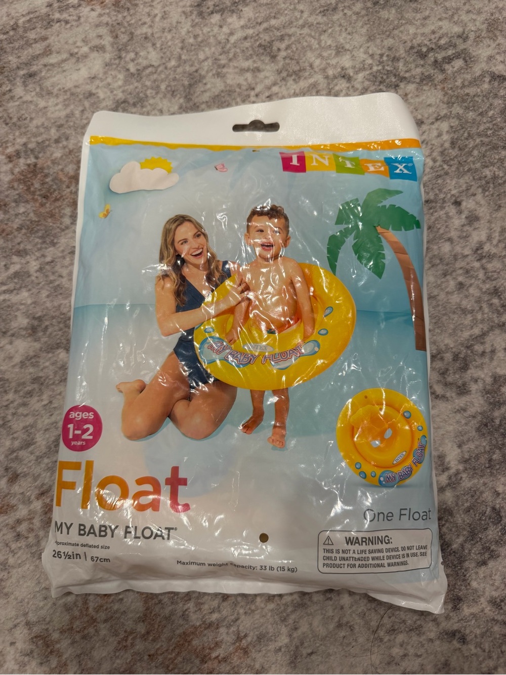 Intex My Baby Float - Yellow Baby Swim Ring